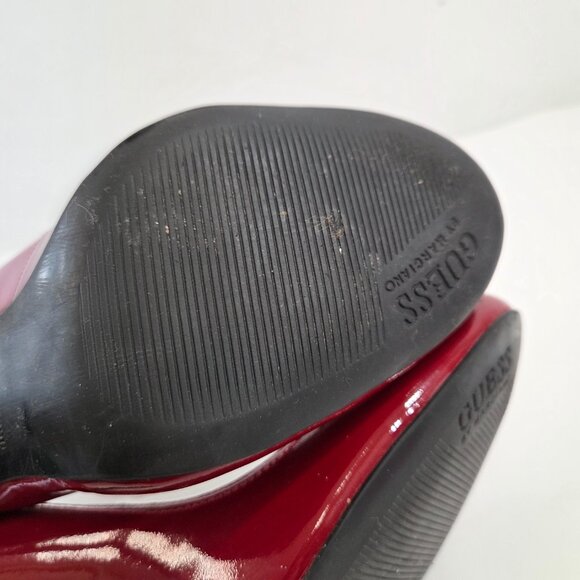 Guess by Marciano Kasenna Ruby Red Patent Leather Heels Size 10 - Picture 9 of 11